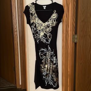 Black and Gold Dress